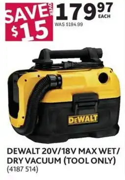 Co-op Dewalt 20V/18V max wet/ dry vacuum (tool only) offer