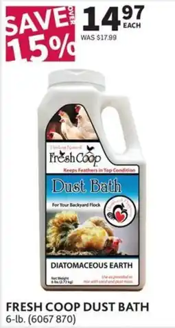 Co-op Fresh coop dust bath offer