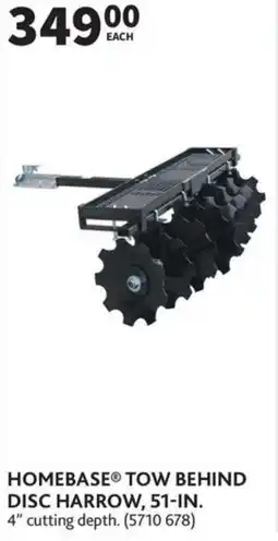 Co-op Homebase tow behind disc harrow, 51-in. 4" offer