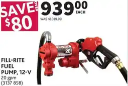 Co-op Fill-rite fuel pump, 12-V offer