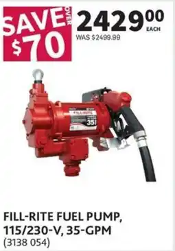 Co-op Fill-rite fuel pump, 115/230-V, 35-GPM offer