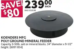 Co-op Koenders MFG poly ground mineral feeder offer