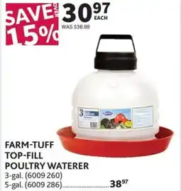 Co-op Farm-tuff top-fill poultry waterer offer