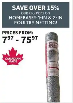 Co-op Homebase 1-in & 2-in poultry netting offer