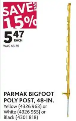 Co-op Parmak bigfoot poly post, 48-in. offer