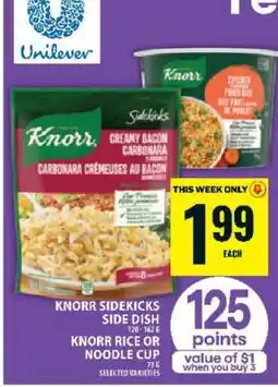 Food Basics Knorr Sidekicks Side Dish or Knorr Rice or Noodle Cup offer