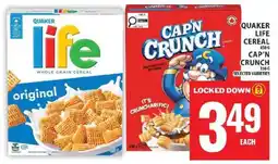 Food Basics Quaker Life Cereal / Cap'n Crunch offer