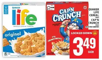 Food Basics Quaker Life Cereal / Cap'n Crunch offer