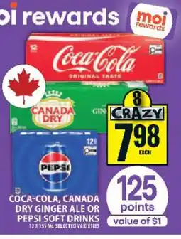 Food Basics Coca-Cola, Canada Dry Ginger Ale or Pepsi Soft Drinks offer