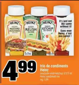 Super C trio de condiments Heinz offer