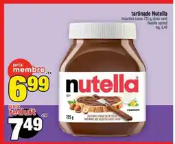 Super C TARTINADE NUTELLA offer