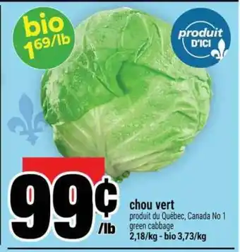 Super C CHOU VERT offer