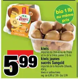 Super C kiwis jaunes sucrés Sungold offer