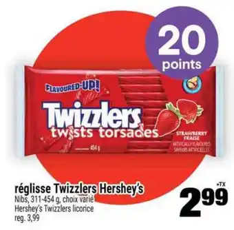 Super C RÉGLISSE TWIZZLERS HERSHEY'S offer