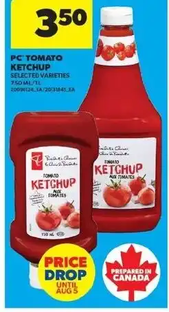 Real Canadian Superstore Pc tomato ketchup offer