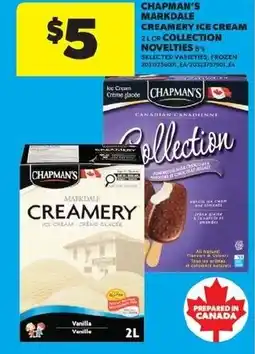 Real Canadian Superstore Chapman's markdale creamery ice cream or collection novelties offer