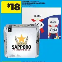 Real Canadian Superstore Sapporo or kronenbourg blanc offer