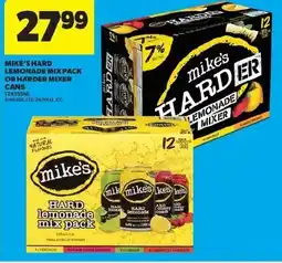 Real Canadian Superstore Mike's hard lemonade mix pack or harder mixer cans offer