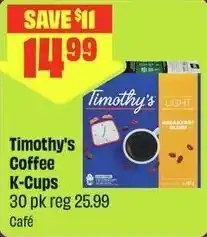 FreshCo Timothy's Coffee K-Cups offer