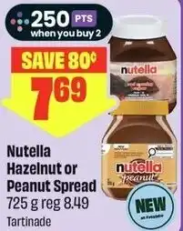 FreshCo Nutella Hazelnut or Peanut Spread offer
