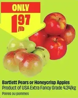 FreshCo Bartlett Pears or Honeycrisp Apples offer