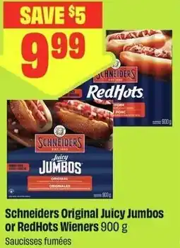 FreshCo Schneiders Original Juicy Jumbos or RedHots Wieners offer
