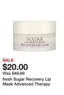 Sephora fresh Sugar Recovery Lip Mask Advanced Therapy offer