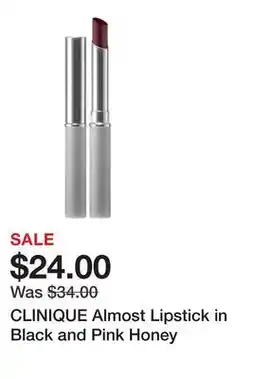 Sephora CLINIQUE Almost Lipstick in Black and Pink Honey offer