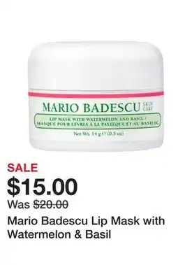 Sephora Mario Badescu Lip Mask with Watermelon & Basil offer
