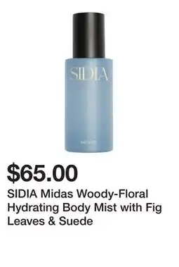 Sephora SIDIA Midas Woody-Floral Hydrating Body Mist with Fig Leaves & Suede offer