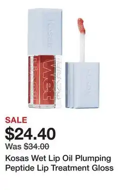 Sephora Kosas Wet Lip Oil Plumping Peptide Lip Treatment Gloss offer