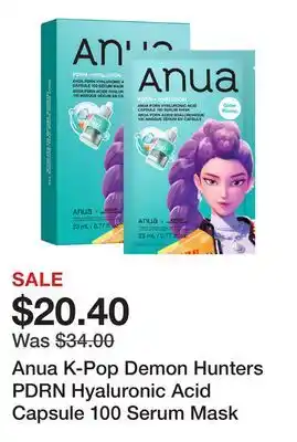 Sephora Anua K-Pop Demon Hunters PDRN Hyaluronic Acid Capsule 100 Serum Mask offer