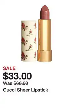 Sephora Gucci Sheer Lipstick offer