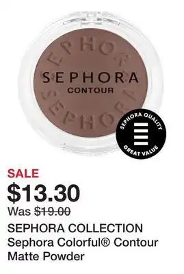 Sephora SEPHORA COLLECTION Sephora Colorful Contour Matte Powder offer