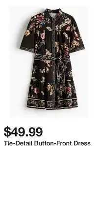 H&M Tie-Detail Button-Front Dress offer