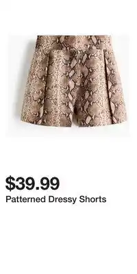 H&M Patterned Dressy Shorts offer