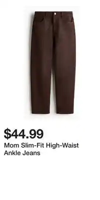H&M Mom Slim-Fit High-Waist Ankle Jeans offer