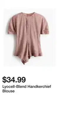 H&M Lyocell-Blend Handkerchief Blouse offer
