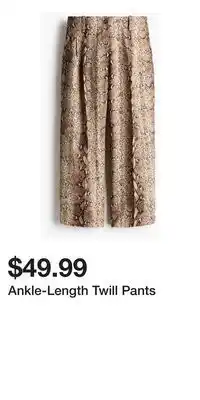 H&M Ankle-Length Twill Pants offer