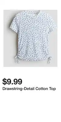 H&M Drawstring-Detail Cotton Top offer