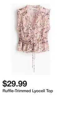 H&M Ruffle-Trimmed Lyocell Top offer