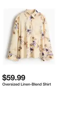 H&M Oversized Linen-Blend Shirt offer