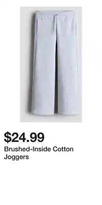 H&M Brushed-Inside Cotton Joggers offer