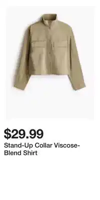 H&M Stand-Up Collar Viscose-Blend Shirt offer