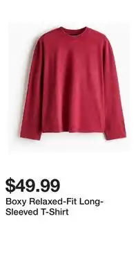 H&M Boxy Relaxed-Fit Long-Sleeved T-Shirt offer