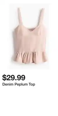 H&M Denim Peplum Top offer