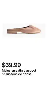 H&M Mules en satin d'aspect chaussons de danse offer