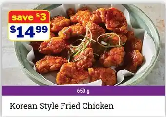 M & M Food Market Korean Style Fried Chicken offer
