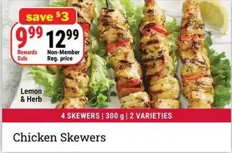 M & M Food Market Lemon & Herb Chicken Skewers offer