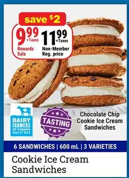 M & M Food Market Chocolate Chip Cookie Ice Cream Sandwiches offer